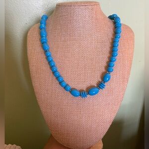 Elegant Blue Beaded Necklace